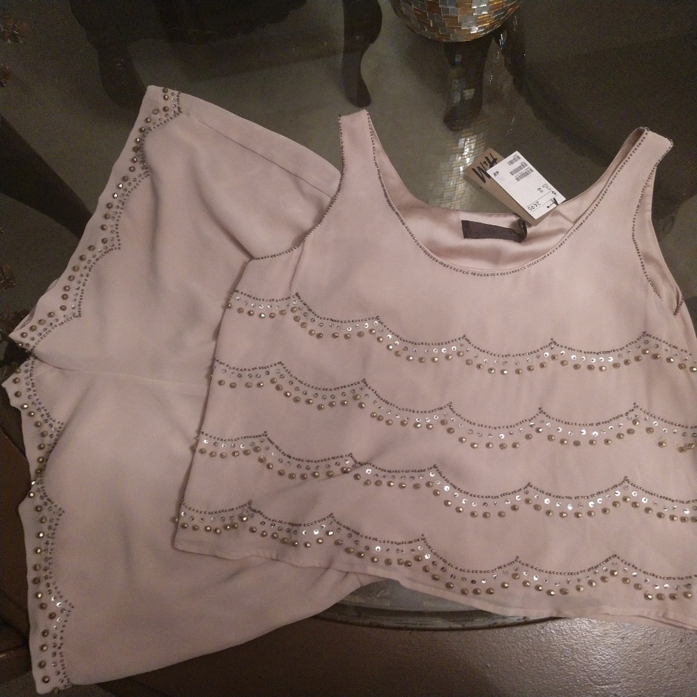 Gold studded short set